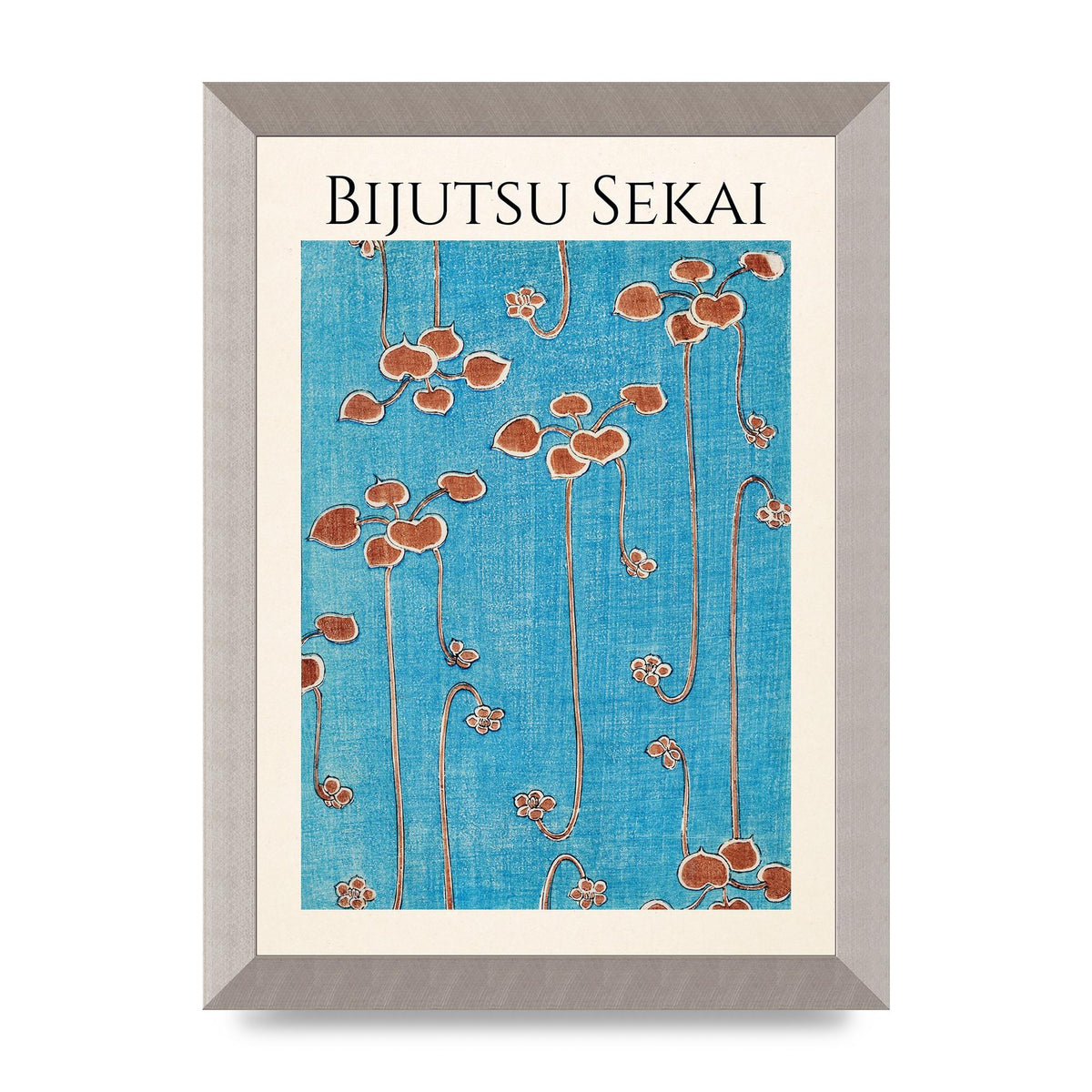 Bijutsu Sekai Vine Illustration Wall Art - A4 framed