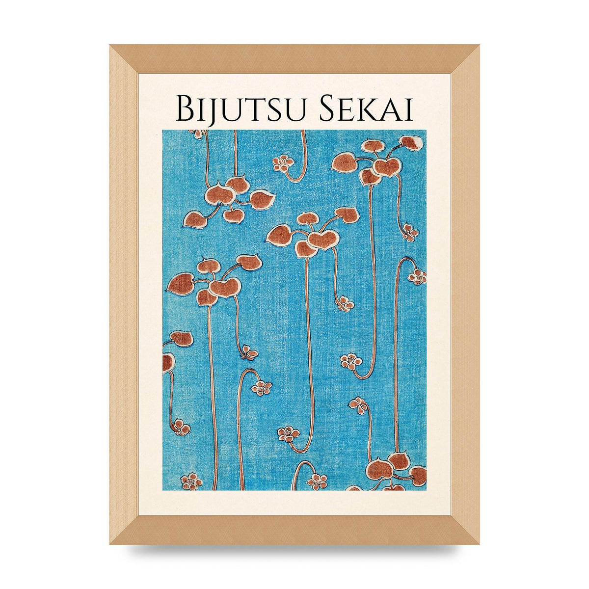 Bijutsu Sekai Vine Illustration Wall Art - A4 framed
