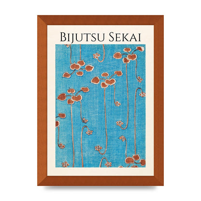 Bijutsu Sekai Vine Illustration Wall Art - A4 framed
