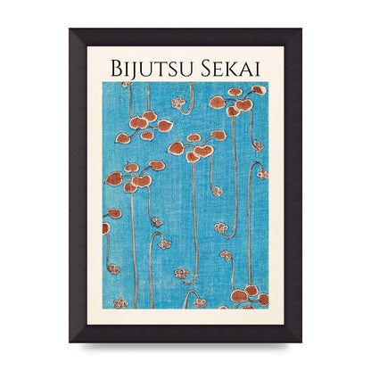 Bijutsu Sekai Vine Illustration Wall Art - A4 framed