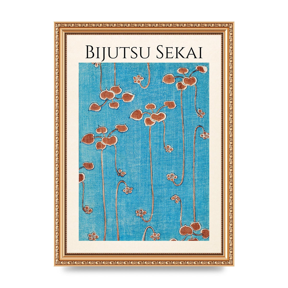 Bijutsu Sekai Vine Illustration Wall Art - A4 framed