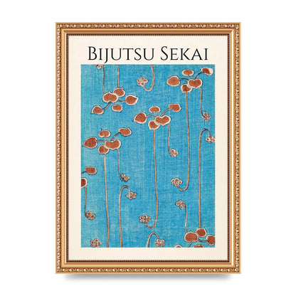 Bijutsu Sekai Vine Illustration Wall Art - A4 framed