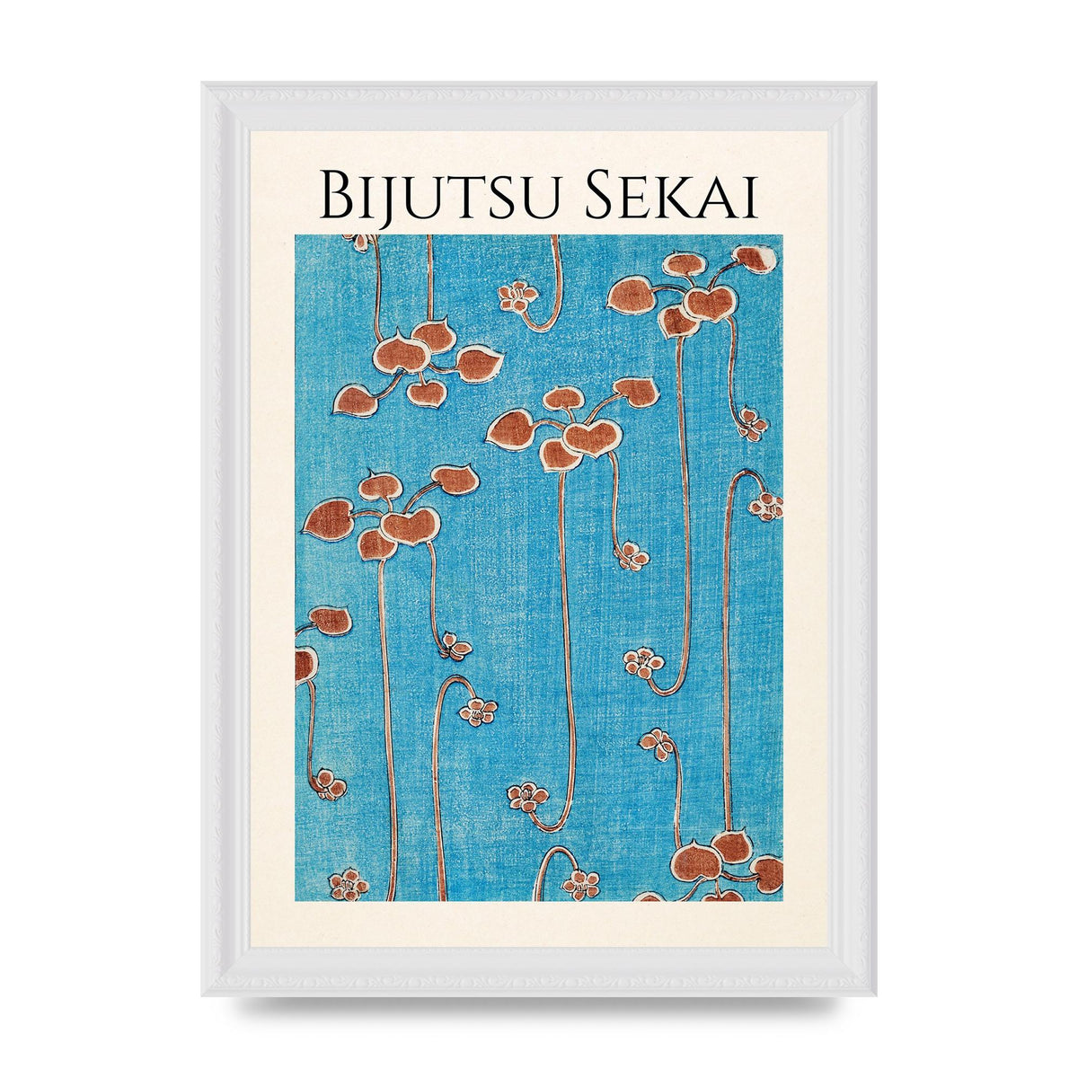 Bijutsu Sekai Vine Illustration Wall Art - A4 framed