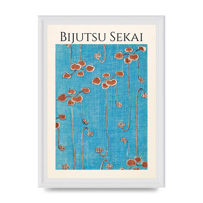 Bijutsu Sekai Vine Illustration Wall Art - A4 framed