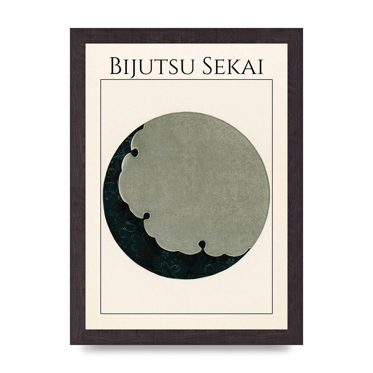 Bijutsu Sekai Moon Illustration Wall Art - A4 framed