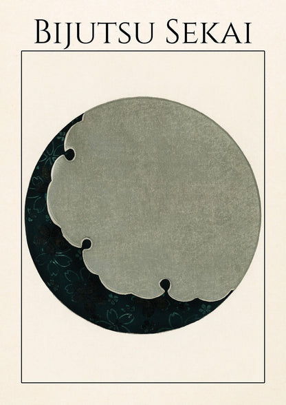 Bijutsu Sekai Moon Illustration Wall Art - detail