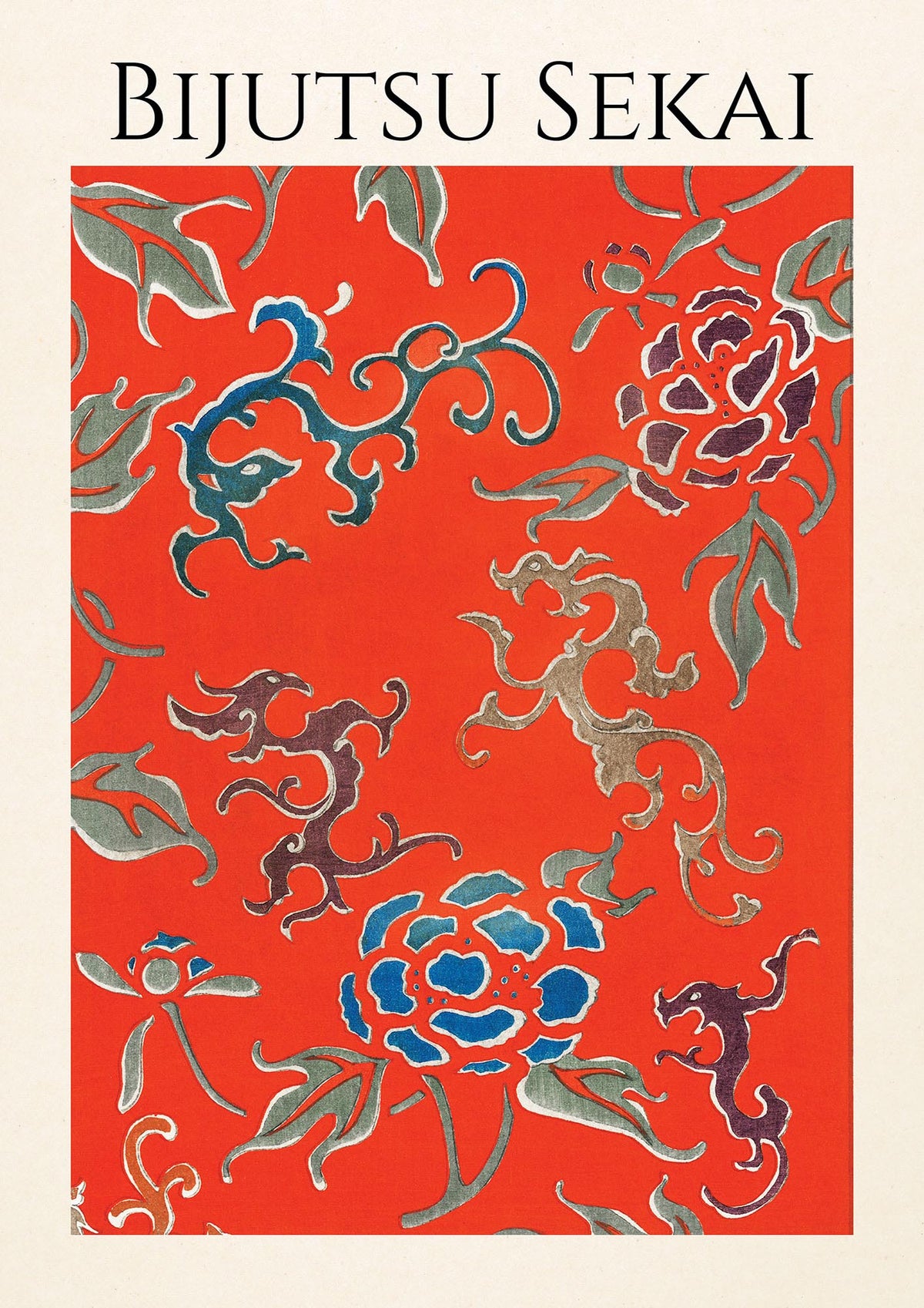 Bijutsu Sekai Floral Pattern 3 Illustration Art For The Home - detail