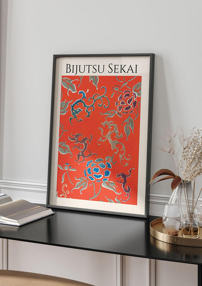 Bijutsu Sekai Floral Pattern 3 Illustration Art For The Home - living room 4