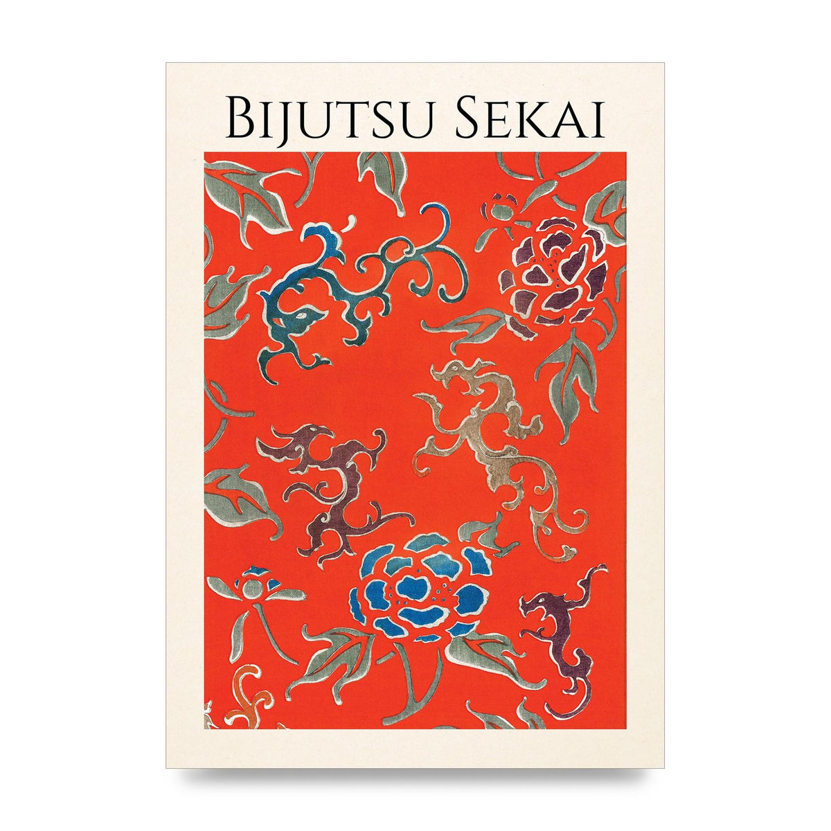 Bijutsu Sekai Floral Pattern 3 Illustration Art For The Home - unframed print