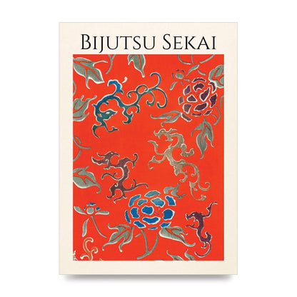 Bijutsu Sekai Floral Pattern 3 Illustration Art For The Home - unframed print