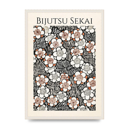 Bijutsu Sekai Floral Pattern 2 Illustration Printed Poster - A2 framed