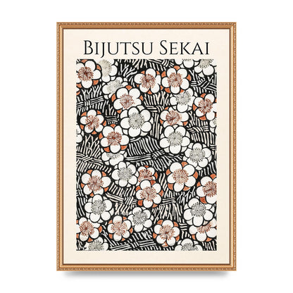 Bijutsu Sekai Floral Pattern 2 Illustration Printed Poster - A2 framed