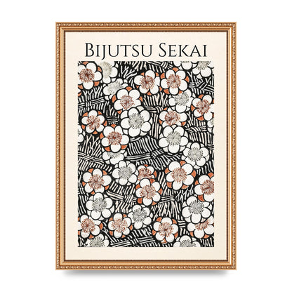 Bijutsu Sekai Floral Pattern 2 Illustration Printed Poster - A3 framed