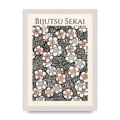 Bijutsu Sekai Floral Pattern 2 Illustration Printed Poster - A4 framed