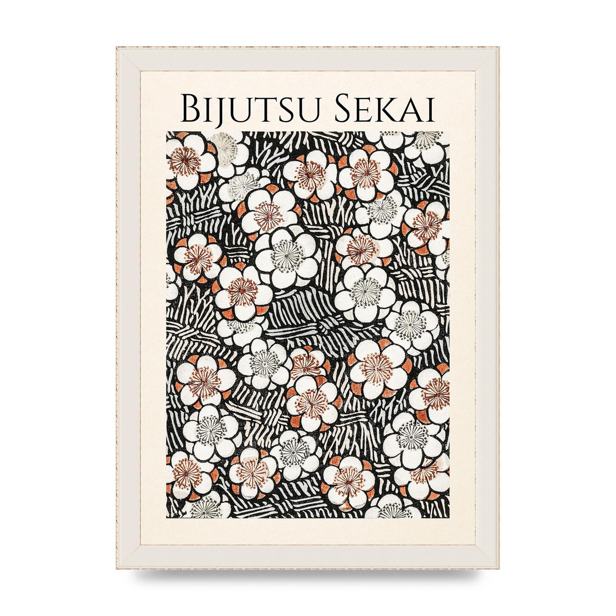 Bijutsu Sekai Floral Pattern 2 Illustration Printed Poster - A4 framed