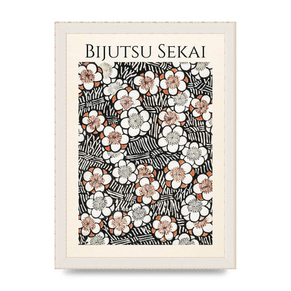 Bijutsu Sekai Floral Pattern 2 Illustration Printed Poster - A4 framed