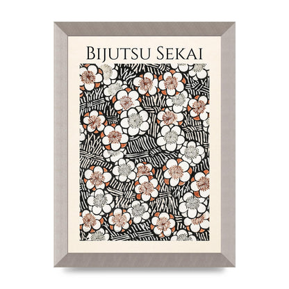 Bijutsu Sekai Floral Pattern 2 Illustration Printed Poster - A4 framed