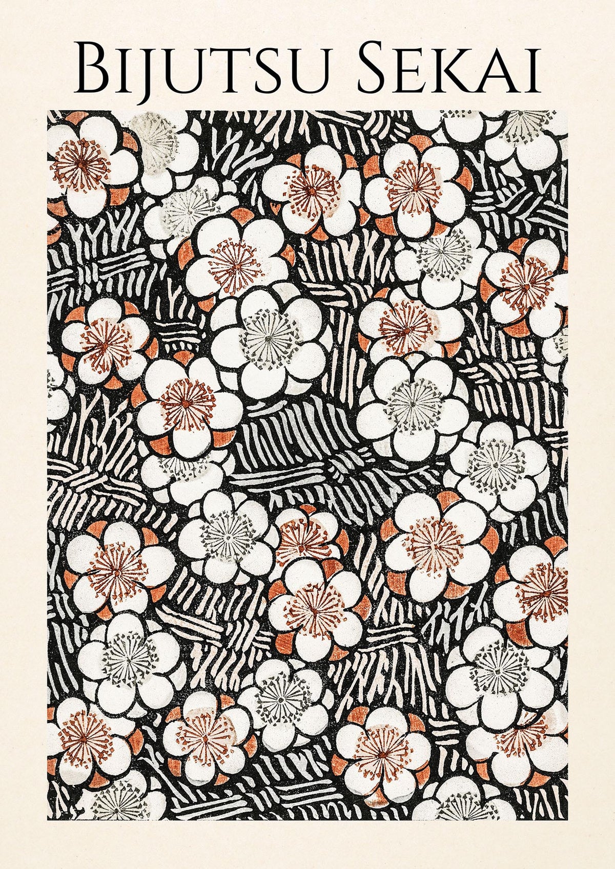 Bijutsu Sekai Floral Pattern 2 Illustration Printed Poster - detail
