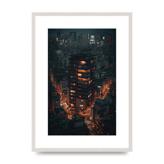 City Lights at Night: Captivating Urban Landscape Artwork