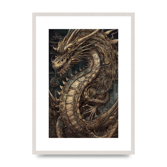 Majestic Japanese Dragon Art: Mythical Creature Illustration