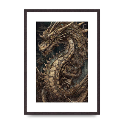 Majestic Japanese Dragon Art: Mythical Creature Illustration