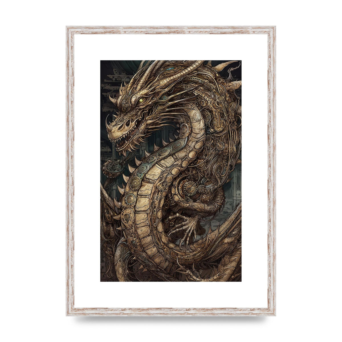 Majestic Japanese Dragon Art: Mythical Creature Illustration