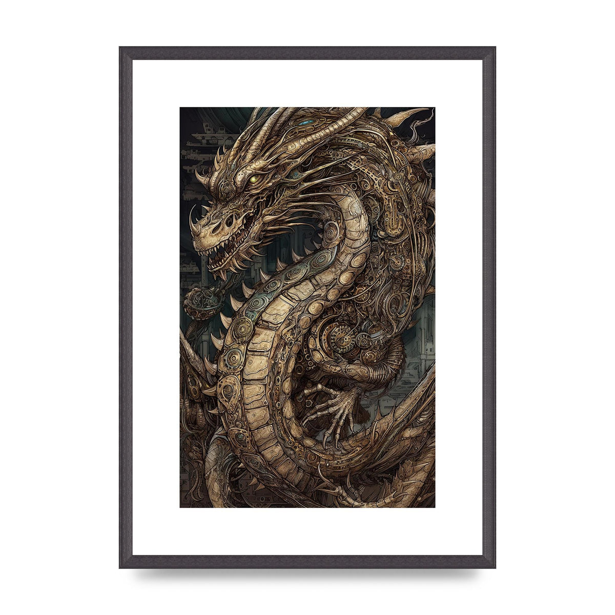 Majestic Japanese Dragon Art: Mythical Creature Illustration