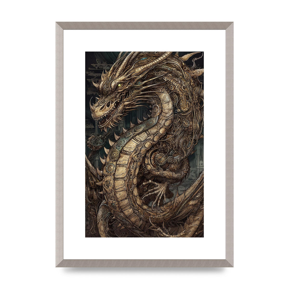 Majestic Japanese Dragon Art: Mythical Creature Illustration