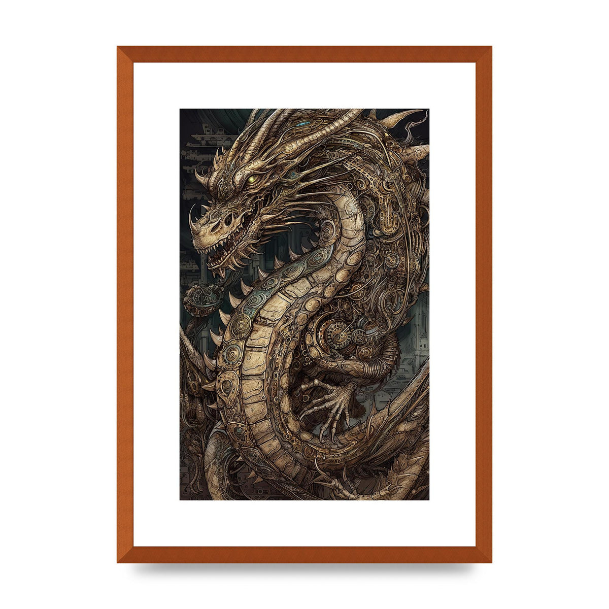 Majestic Japanese Dragon Art: Mythical Creature Illustration