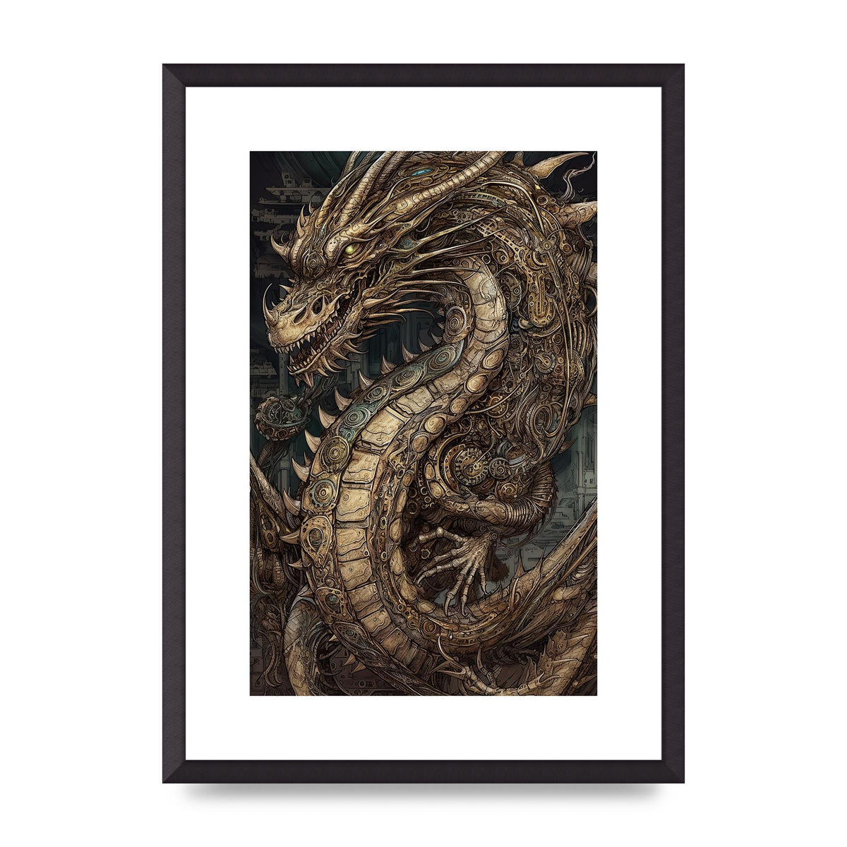 Majestic Japanese Dragon Art: Mythical Creature Illustration