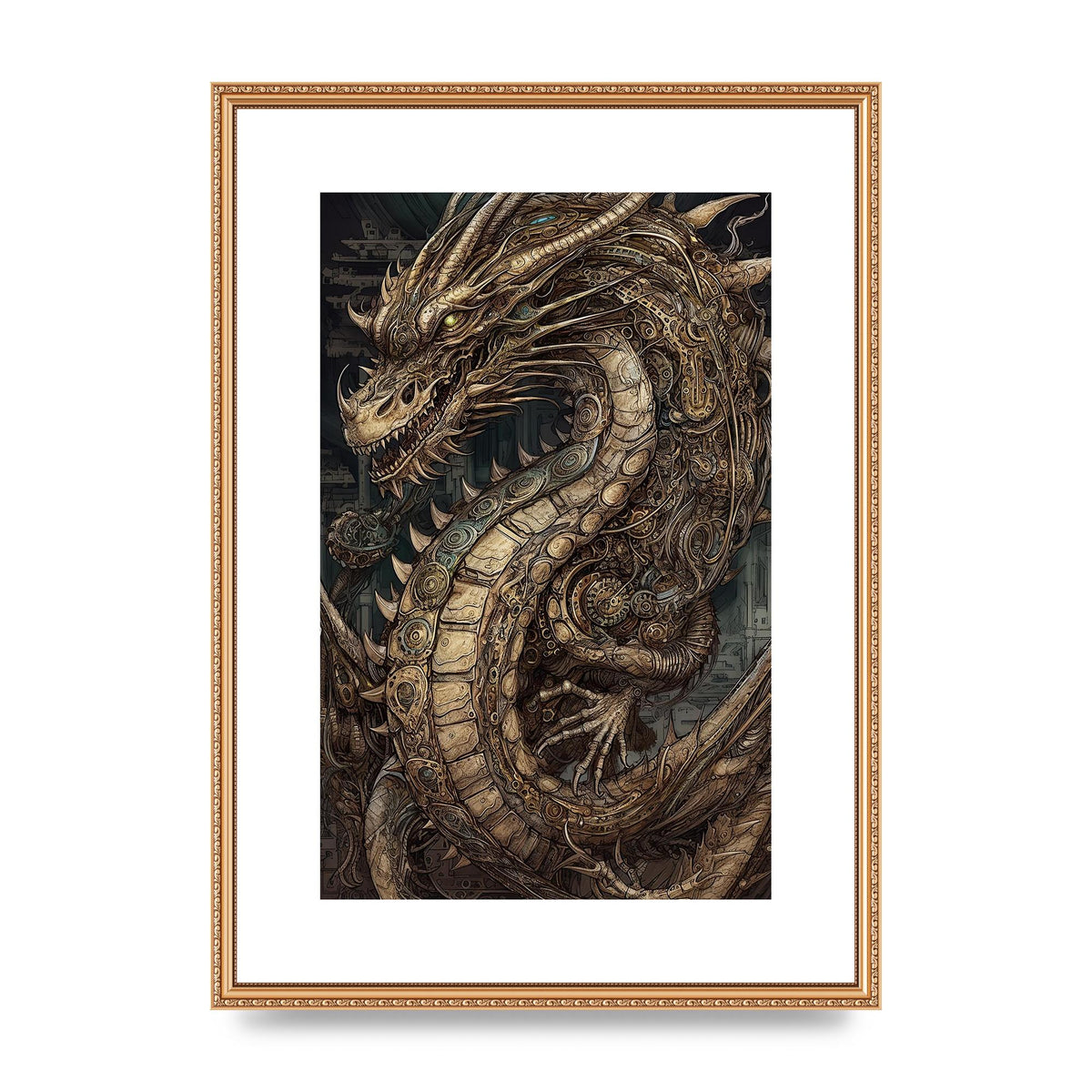 Majestic Japanese Dragon Art: Mythical Creature Illustration