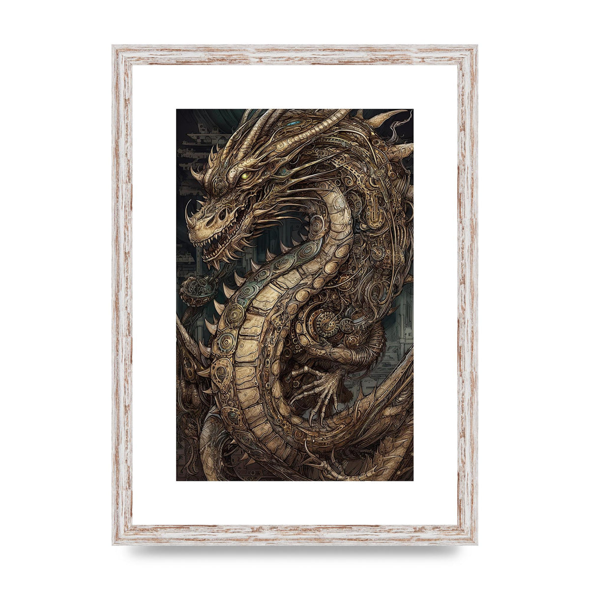 Majestic Japanese Dragon Art: Mythical Creature Illustration