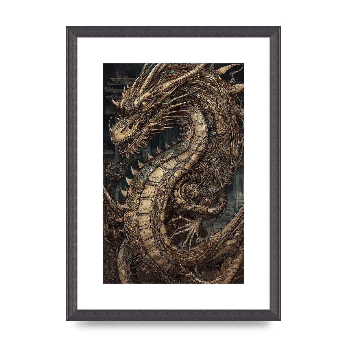Majestic Japanese Dragon Art: Mythical Creature Illustration