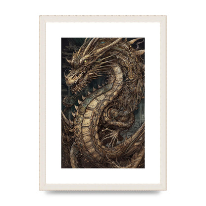 Majestic Japanese Dragon Art: Mythical Creature Illustration
