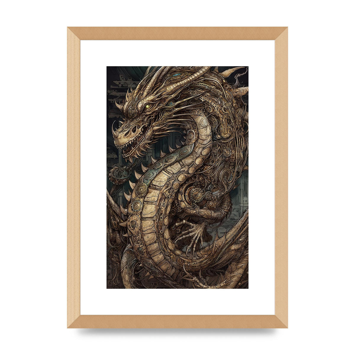 Majestic Japanese Dragon Art: Mythical Creature Illustration