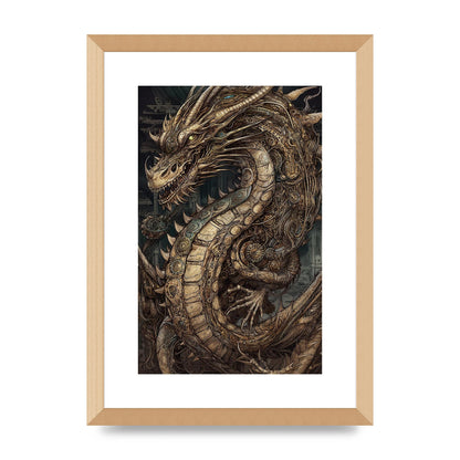Majestic Japanese Dragon Art: Mythical Creature Illustration