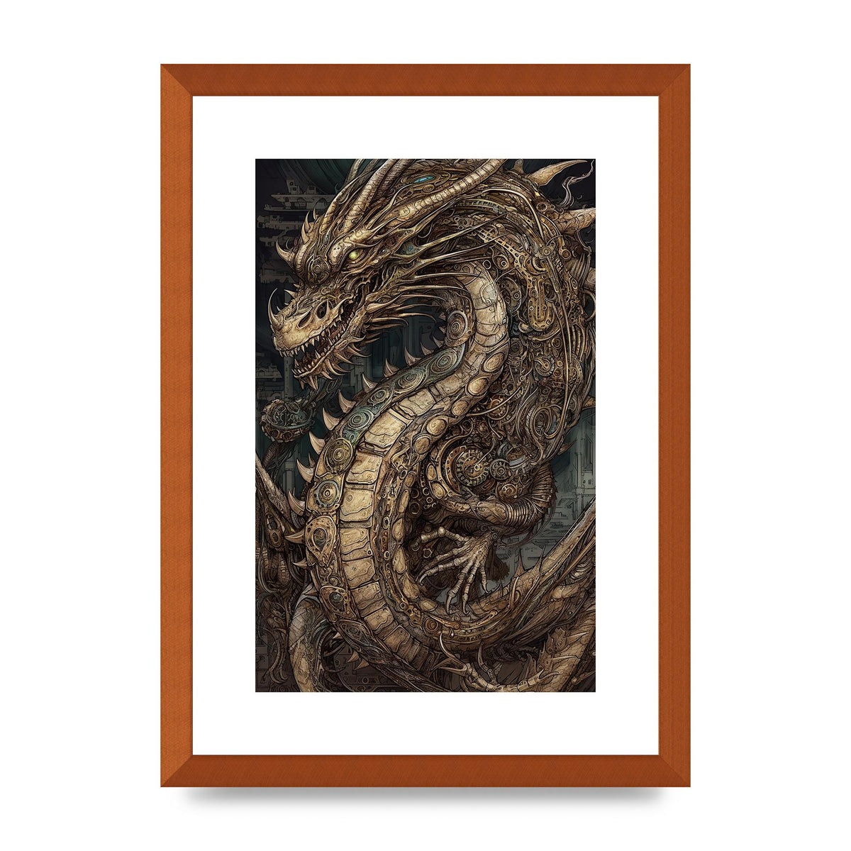 Majestic Japanese Dragon Art: Mythical Creature Illustration