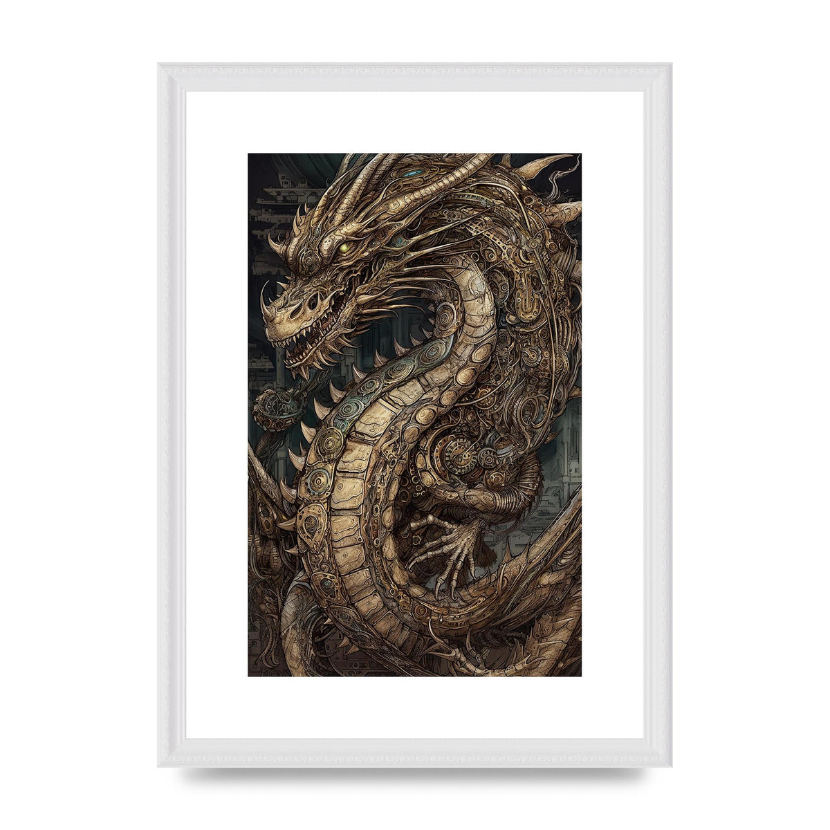 Majestic Japanese Dragon Art: Mythical Creature Illustration