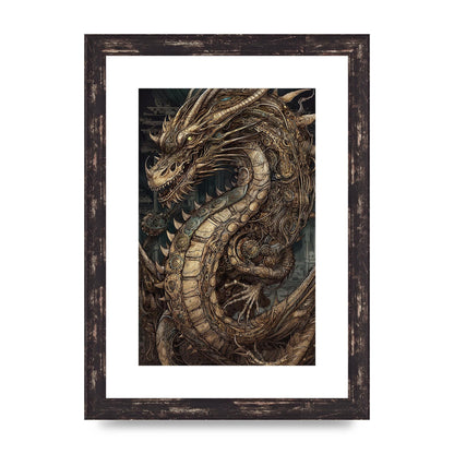 Majestic Japanese Dragon Art: Mythical Creature Illustration