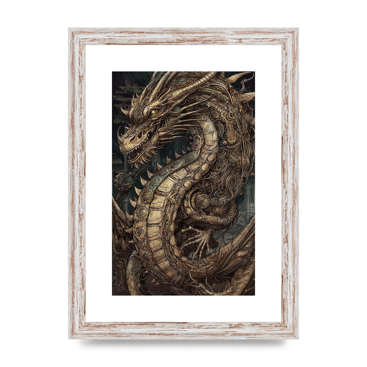 Majestic Japanese Dragon Art: Mythical Creature Illustration