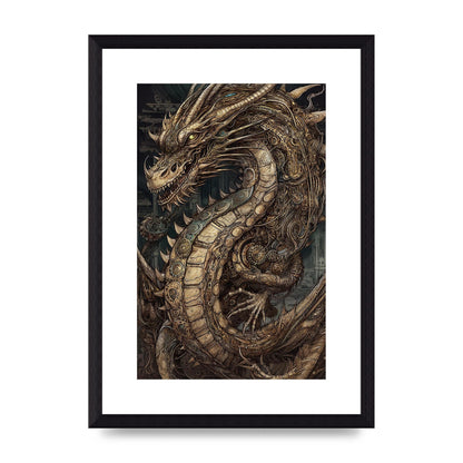 Majestic Japanese Dragon Art: Mythical Creature Illustration