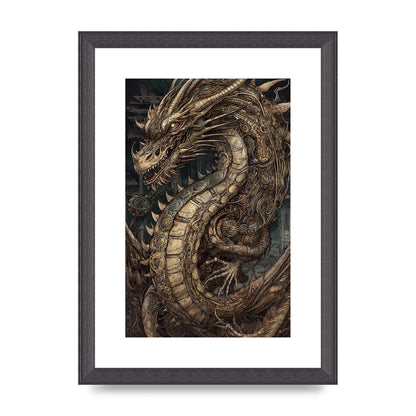 Majestic Japanese Dragon Art: Mythical Creature Illustration