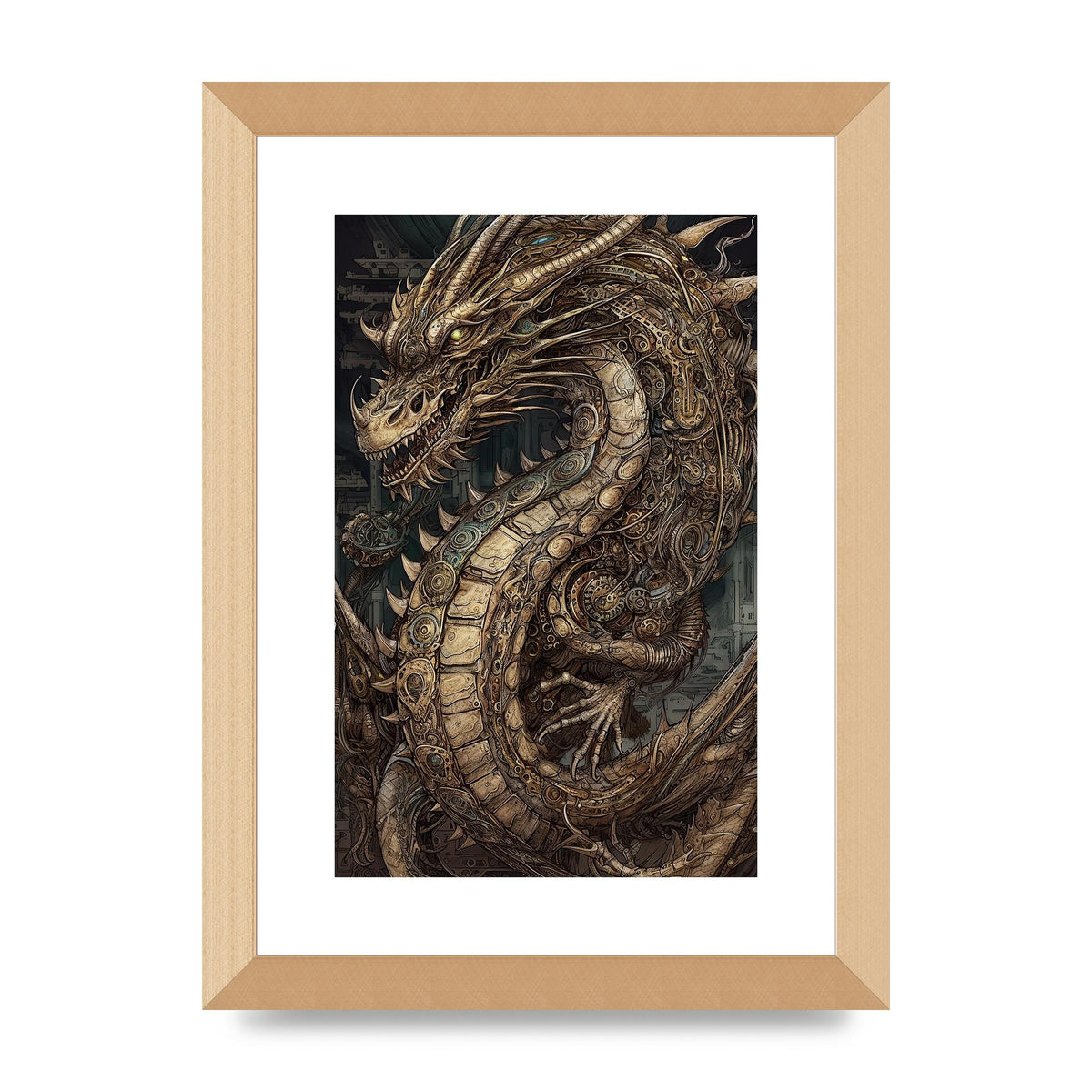 Majestic Japanese Dragon Art: Mythical Creature Illustration
