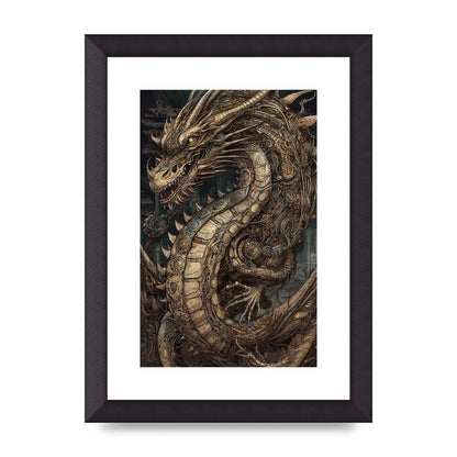 Majestic Japanese Dragon Art: Mythical Creature Illustration