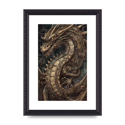 Majestic Japanese Dragon Art: Mythical Creature Illustration