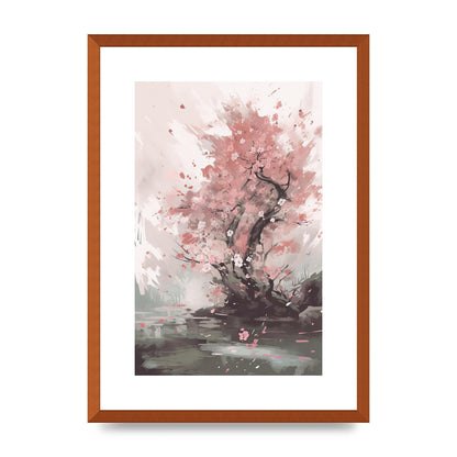 Cherry Blossom Tree in Full Bloom Wall Art