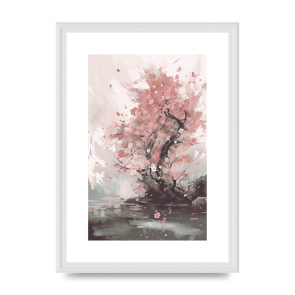 Cherry Blossom Tree in Full Bloom Wall Art