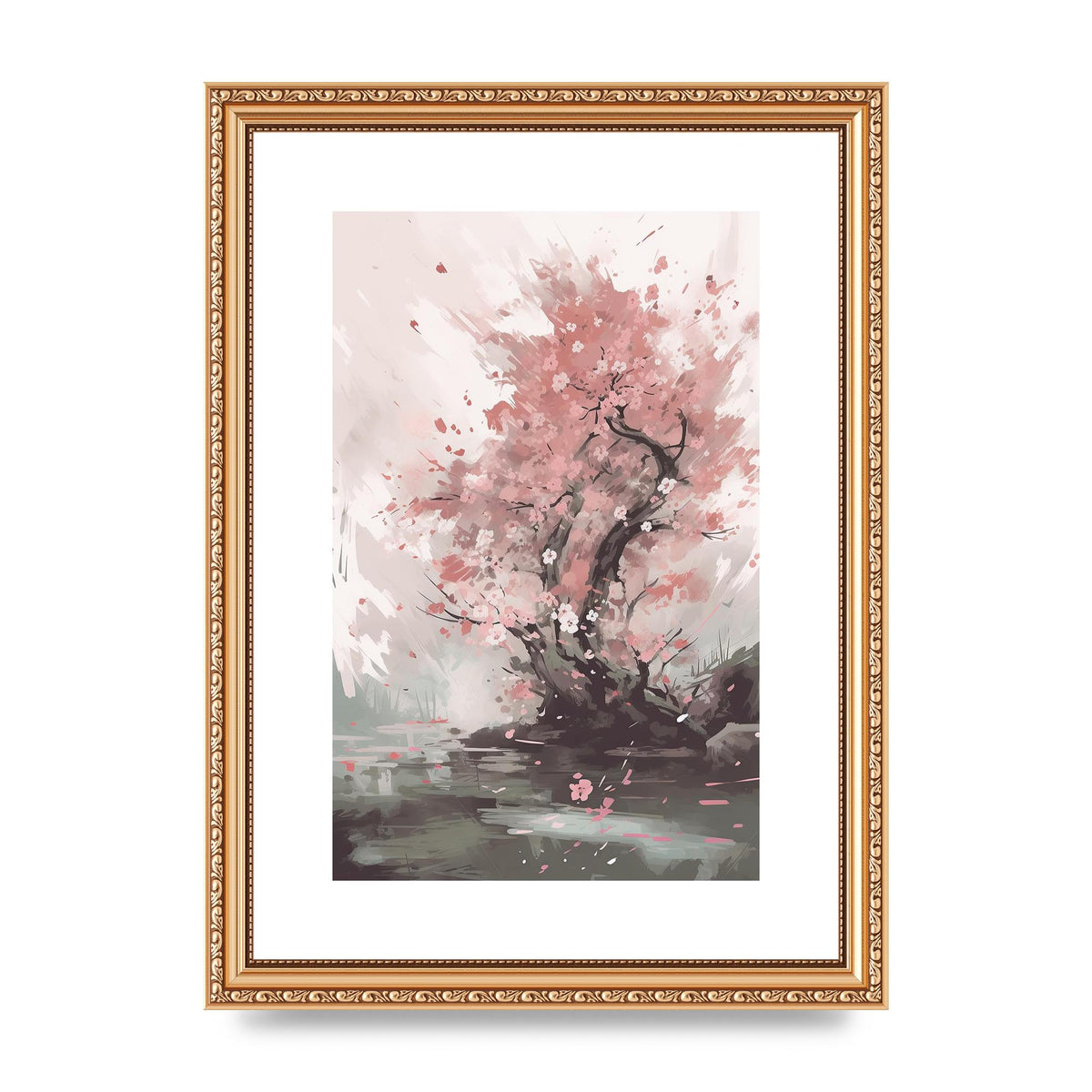 Cherry Blossom Tree in Full Bloom Wall Art