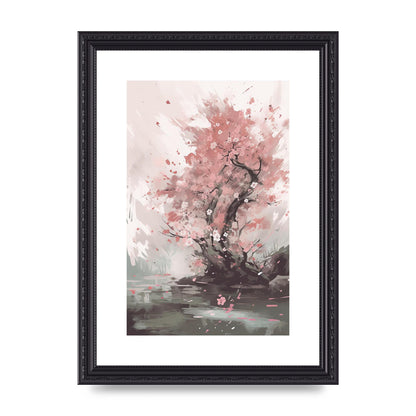 Cherry Blossom Tree in Full Bloom Wall Art