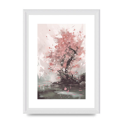 Cherry Blossom Tree in Full Bloom Wall Art
